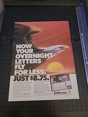 Express Mail United States Postal Service Print Ad 1988 8×11 Great To Frame