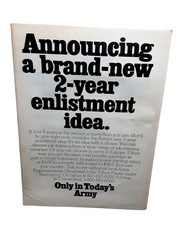 1974 U.S. Army Enlistment Print Ad Vintage Military Recruiting