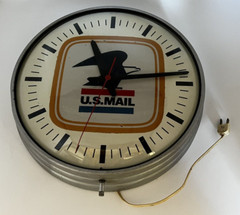 Vintage 60s Post Office Wall Clock – U.S. Mail USPS – Simplex 14″, Model 507-174