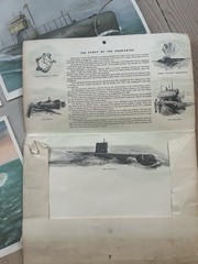 Vintage 1960s General Dynamics ELECTRIC BOAT Submarine Litho Print Set US Navy