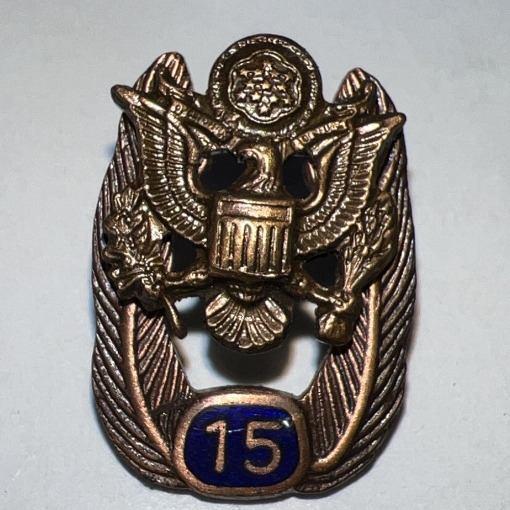 Vintage US Government or Military 15 Year Employee Service Award Tie Tack