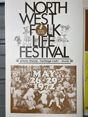 Northwest Folk Life Festival Poster Lot Of 3 72’ 73’ 74’ 70s First Print Seattle