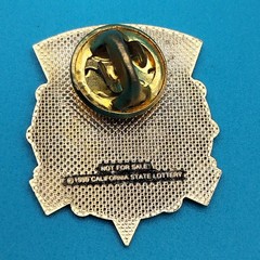 California Lottery 5 Years of Fun Vintage 1990 Promotional Enamel Pin Badge