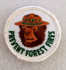 1970s Smokey The Bear Prevent Forest Fires! Round Patch New NOS