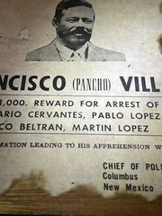 Fransico (Pancho ) Villa Poster 11”x8”-1915 Reward Wanted Sign Vtg