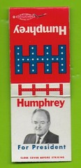 1960s Match Book … Humphrey for President «Some men talk of change» Lot of 6
