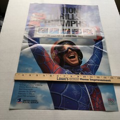 Vintage USPS 16 days of glory winter games stamp promotional poster