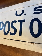 Vintage United States Post Office Sign Wood 34″L 13.75″W USPS Postal Service