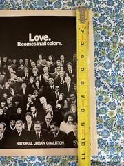 Vintage 1970 National Urban Coalition Print Ad LOVE IT COMES IN ALL COLORS