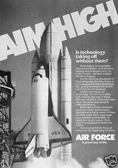 1983 Air Force Aim High NASA Shuttle Recruiting Print Ad