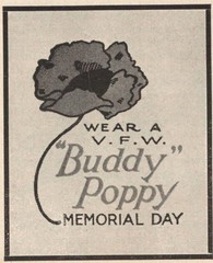 V.F.W. Buddy Poppy Memorial Day Vintage Print Ad 1947 u Original