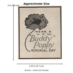 V.F.W. Buddy Poppy Memorial Day Vintage Print Ad 1947 u Original