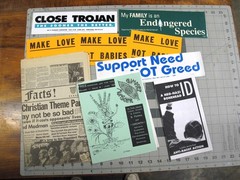 vtg 1960s – 90s protest punk Zines stickers newspapers archive of 99 pcs
