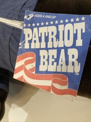 1986 plush Patriot Teddy Bear U.S. Mail letter carrier 20″ USPS With Tags