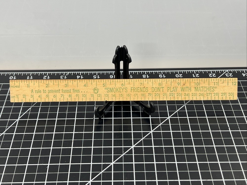 Vintage 1960s Smokey The Bear Prevent Forest Fires Old Natural Wood School Ruler