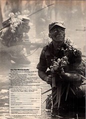 1986 VINTAGE 2PAGE PRINT Ad FOR Army National Guard KISS YOUR MOMMA GOODBYE