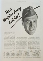 1946 U S Army Recruiting Service Vintage Ad I’m a regular Army soldier