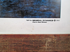 VTG USS BENJAMIN FRANKLIN SSBN-640 General Dynamics Electric Boat Framed Photo