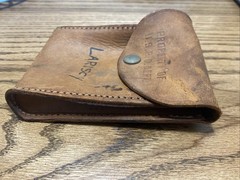 Vintage PROPERTY OF U.S.P.O. Brown Leather Mail Carrier Pouch 6″x4″