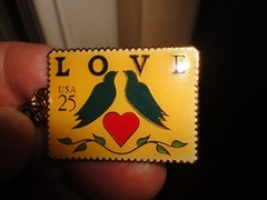 U S Post Office Pins Flag & Parrots & Keyring 3 items