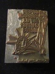 VINTAGE U.S. SAVINGS BONDS CAMPAIGN LETTERPRESS PLATE COPPER BRONZE WOOD BLOCK14