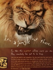 US ARMY ROTC (print ad 2000) «It’s A Jungle Out There» – Lion as «King»