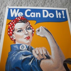 WE CAN DO IT! Rosie the Riveter Metal Poster Sign – Ande Rooney 9.5″ X 7.5″ NEW