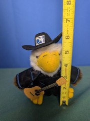 Guitar Slinging Cowboy Hat Eagle 6” USPS Postal Plush Collectible Beanie Belly