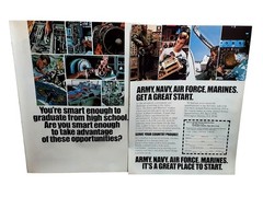 1982 Vintage Military Recruitment Print Ad Army Navy Air Force