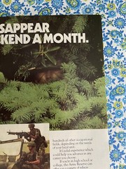Vintage 1988 Army Reserve Recruitment Print Ad Disappear One Weekend A Month