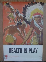 (4) NATIONAL TUBERCULOSIS ASSOCIATION Native American CHRISTMAS SEALS POSTER