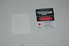 Laser Danger Sticker 2-1/2 x 1-7/8″ Stick on Lockheed (2) (RB2.4)