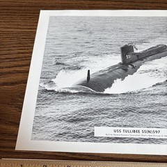 VTG 1961 USS Tullibee SSN-597 General Dynamics Electric Boat Submarine Print
