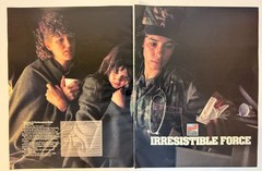 Vtg 1986 Army National Guard Helping Family 2 Page Cut Advertisement Print Ad