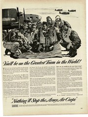 1943 Army Air Corps WWII Enlistment recruiting Vintage Ad Pilots plan mission