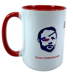 Coffee Mug Dan Crenshaw Custom Made Cup Fortitude USA Congressman American 15 oz