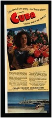 1950 CUBA Tourist Commission «Holiday Isle of the Tropics» Original Print Ad ~