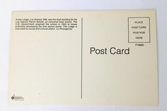 Vtg Postcard Los Alamos NM Fuller Lodge Housed Scientists Working on Atomic Bomb