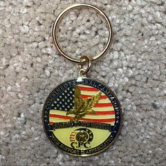 CFC Enamel Keychain Combined Federal Campaign USPS Postal Service Eagle Gold Ton