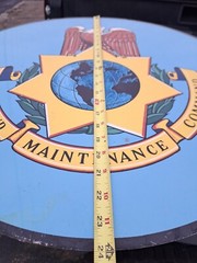 Supply And Maintenance Command Round Aluminum Sign