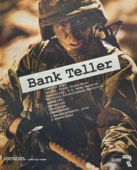 Vintage 1994 U.S. Army Reserve Recruitment Print Ad Bank Teller
