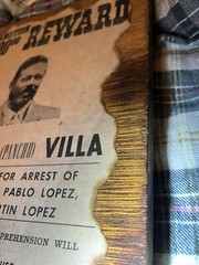 Fransico (Pancho ) Villa Poster 11”x8”-1915 Reward Wanted Sign Vtg