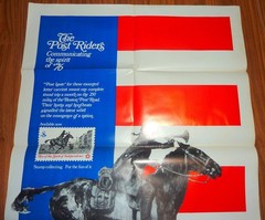 The Post Riders Communicating The Spirit Of ’76 USPS Stamp Poster