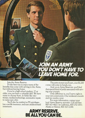 1983 US Army Reserve You Don’t Have To Leave Home vintage Print Ad Advertisement