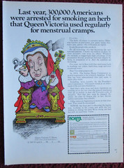 1975 NORML Legalize Marijuana Print Ad ~ Queen Victoria Pot Menstrual Cramps ART