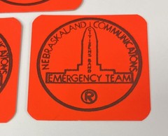 1970’s Nebraskaland Communications Emergency Team Stickers Lot Of 3 Vintage-HTF