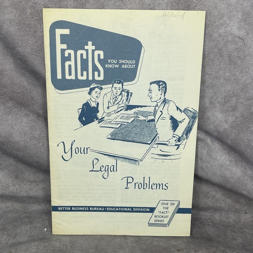 1956 Facts You Should Know About Booklet Series Legal Better Business Bureau