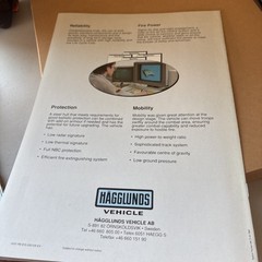VTG 1993 Hagglunds CV90 CV 90 Tank Swedish Military Combat Vehicle Brochure