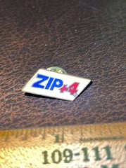 Vintage US Post Office Postal Employee Pinback Pin Zip+4