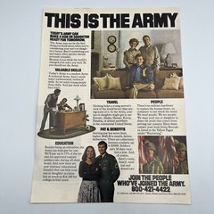 ARMY Recruiting Print Ad Lot 2 pc Be all you can be This is the Army 1980’s